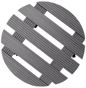 Suportes com rodas para vasos 2 pcs Ø30x7,5 cm WPC cinzento