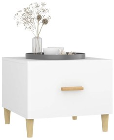 Mesas de centro 2 pcs 50x50x40 cm madeira processada branco