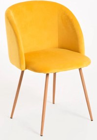 Pack 4 Cadeiras Velt Veludo - Amarelo