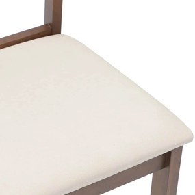 Cadeiras de jantar com almofadões 2 pcs madeira maciça castanho