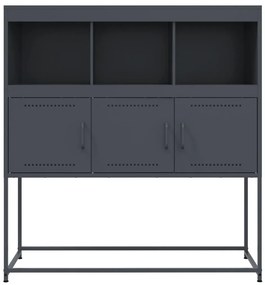 Aparador 100,5x39x107 cm aço antracite