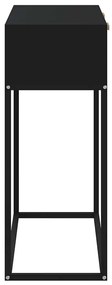 Mesa consola 80x30x75 cm derivados de madeira e ferro preto