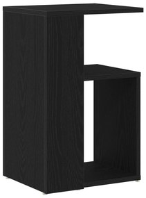 Mesa de Apoio vidaXL Preta de Carvalho 36x30x56 cm em Madeira Revestid