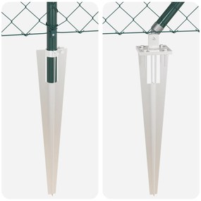Cerca de Arame com 13 Postes de Estaca 0.6x25 m Aço Galvanizado