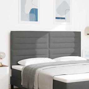 vidaXL Cabeceira Design Linhas Cinza Escuro 180 cm Tecido