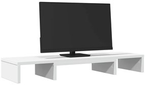 Suporte para monitor ajustável derivados de madeira branco