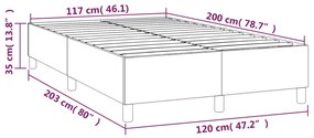 Estrutura de cama 120x200 cm couro artificial branco