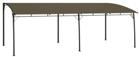 vidaXL Toldo para-sol de jardim 6x3x2,55 m cinzento-acastanhado