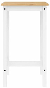 3 pcs conjunto de bar pinho maciço branco