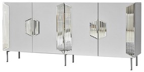 Console Dubai – Branco e Prateado – 180x80x40 cm