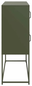 Aparador 100,5x39x107 cm aço laminado a frio verde-azeitona