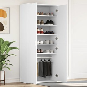 vidaXL Armário de Sapato Branco 80x39x180 cm Madeira
