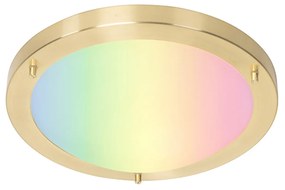 LED Candeeiro de teto inteligente dourado 31 cm IP44 com Wi-Fi A60 - Yuma Moderno