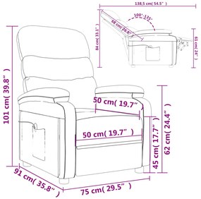 Cadeira de massagens couro artificial cinzento
