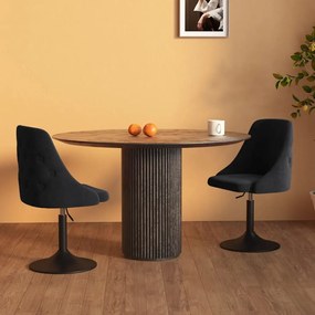 vidaXL Cadeiras de jantar 2 pcs veludo preto