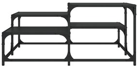 Mesa de centro 87,5x87,5x40 cm derivados de madeira preto