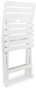 Conjunto bistrô para jardim 3 pcs plástico branco