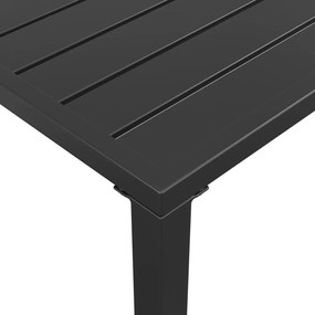 Mesa de jantar para jardim 110x54x70 cm aço antracite