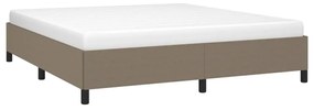 Cama sem colchão 180x200 cm tecido castanho-acinzentado