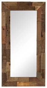 Espelho em madeira recuperada maciça 50x110 cm