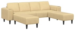 vidaXL Sofá Cinza Verde 250 x 188 x 76 cm Tecido de Veludo Cotele