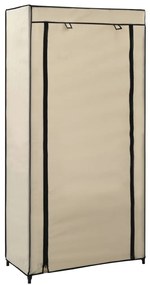 Sapateira com cobertura 58x28x106 cm tecido cor creme
