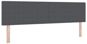 Cama Box Spring com Colchão Cinza Escuro Super King Tecido de Veludo