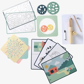 Caixa de desenhos em madeira FSC® multicolor