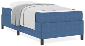 Estrutura da Cama Azul 90 x 190 cm Tecido de veludo côtelé