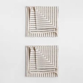 Pack De 2 Guardanapos Em Algodão Oziel Beige Creme - Sklum