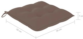 Cadeiras de jardim com almofadões 6 pcs acácia maciça