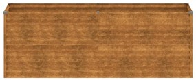 Canteiro elevado de jardim 196x50x69 cm aço corten