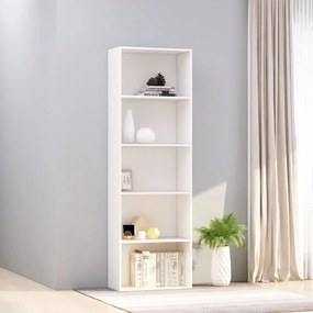 Estante com 5 prateleiras derivados de madeira branco