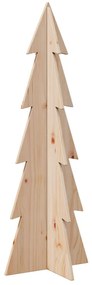 Árvore de Natal decorativa 112 cm madeira de pinho maciça