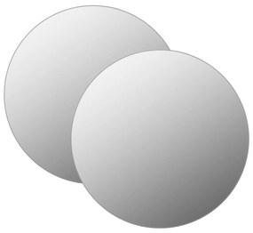 vidaXL Espelhos de parede 2 pcs 70 cm vidro redondo