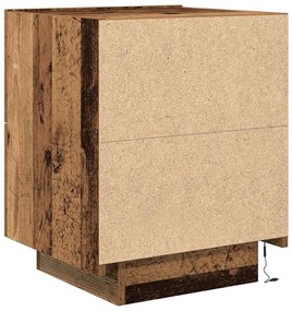 Cômodas vidaXL com Luzes LED 2 pcs Madeira Antiga 45x40x55 cm