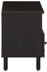 Móvel de TV 100x33x46 cm madeira de mangueira maciça preto