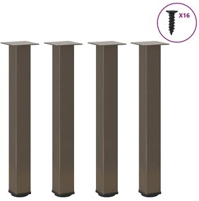 Pés de mesa de console 4 peças aço natural 72-74 cm aço