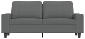 Sofá de 2 lugares em tecido 140 cm cinzento-escuro