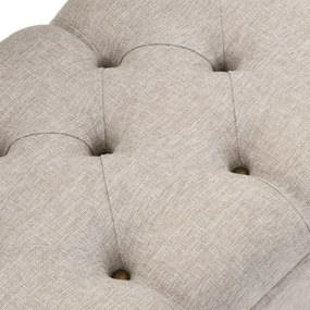 Banco de arrumação com encosto 110 cm tecido cor creme