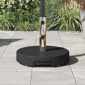 Base de Parasol com Rodas e Alça Granito Preto 29 kg Redonda