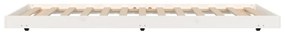 Estrutura de cama sem colchão 80x200 cm pinho maciço branco