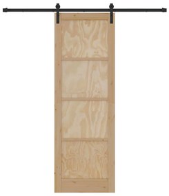 Porta Deslizante vidaXL com Conjunto de Acessórios 78x232 cm em Madeir