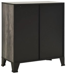 Armários arrumação 2pcs 72x36x82 cm metal e MDF cinzento
