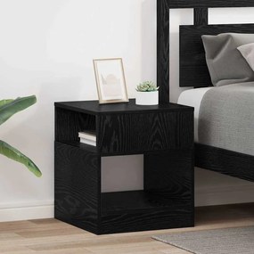vidaXL Mesa de apoio 2 pcs Carvalho Preto 40,5 x 40 x 45 cm