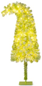 Arvore de Natal Fantasiosa de 150 cm Topo Flexível Artificial com Luzes (DECORAÇÃO NÃO INCLUIDA) para Festas e 216 Pontas de Galhos Verdes
