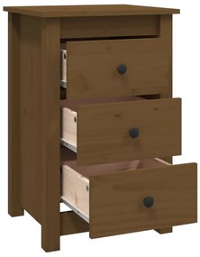 Mesas de cabeceira 2pcs 40x35x61,5 cm pinho maciço castanho mel