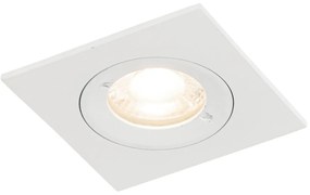Foco embutido moderno branco quadrado IP44 - Xena Moderno