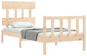Cama sem colchão 90x200 cm madeira de pinho maciça