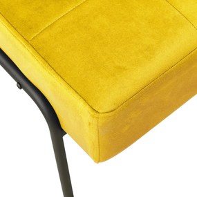 Poltrona de Descanso Aisha em Veludo Suave - Amarelo Mostarda - Design